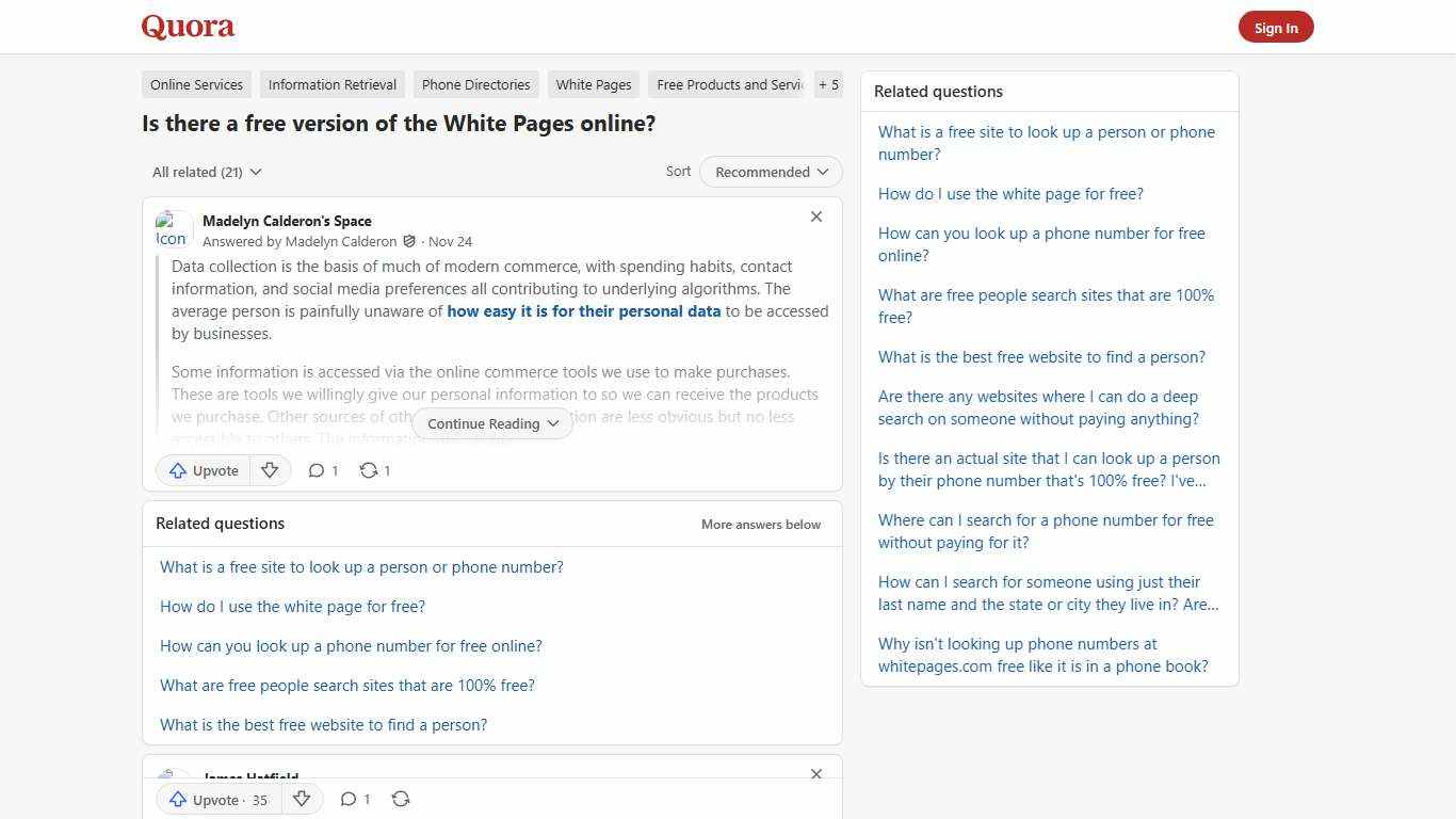 Is there a free version of the White Pages online? - Quora